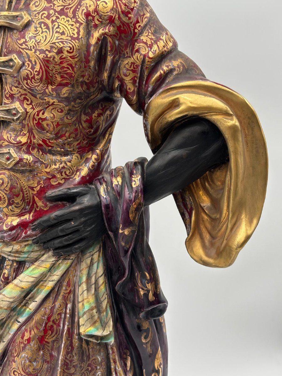 Lampada scultorea raffigurante Moretto – Manifattura italiana. 1930-photo-6