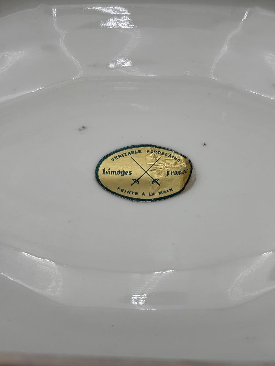 Coppa coperta decorativa in porcellana di Limoges – anni ’70-photo-1