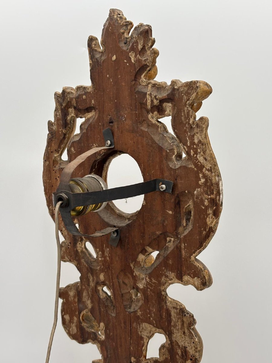 Coppia di reliquiari in legno scolpito e dorato XVIII secolo-photo-1