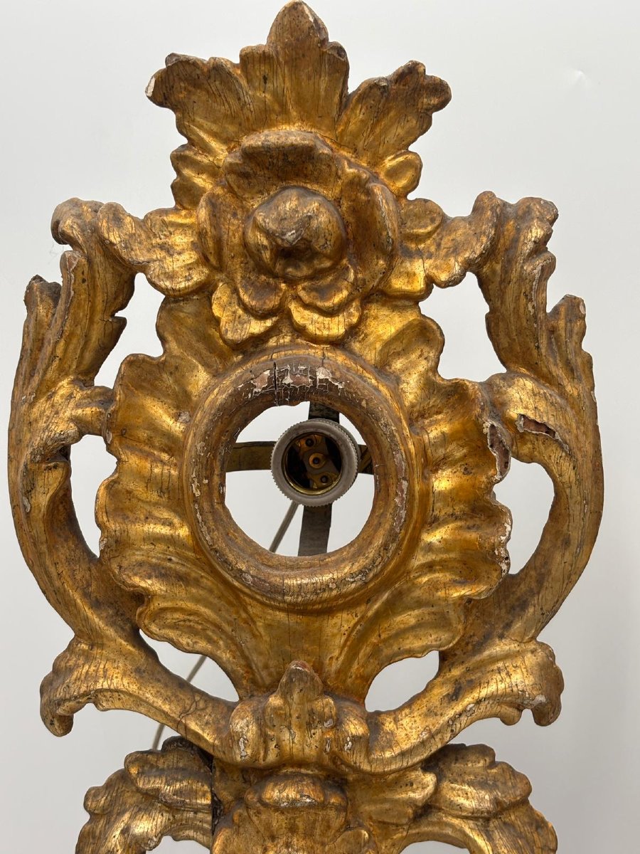 Coppia di reliquiari in legno scolpito e dorato XVIII secolo-photo-6