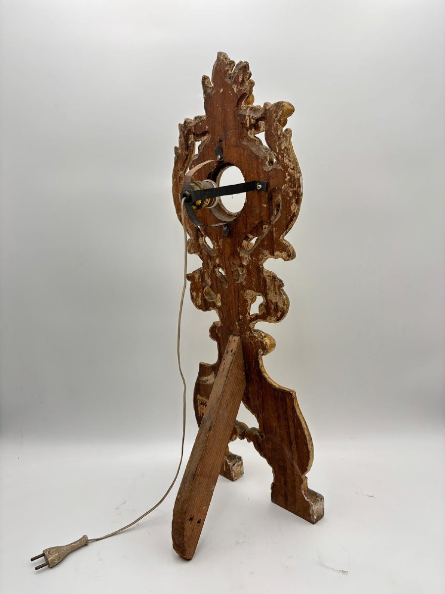 Coppia di reliquiari in legno scolpito e dorato XVIII secolo-photo-7