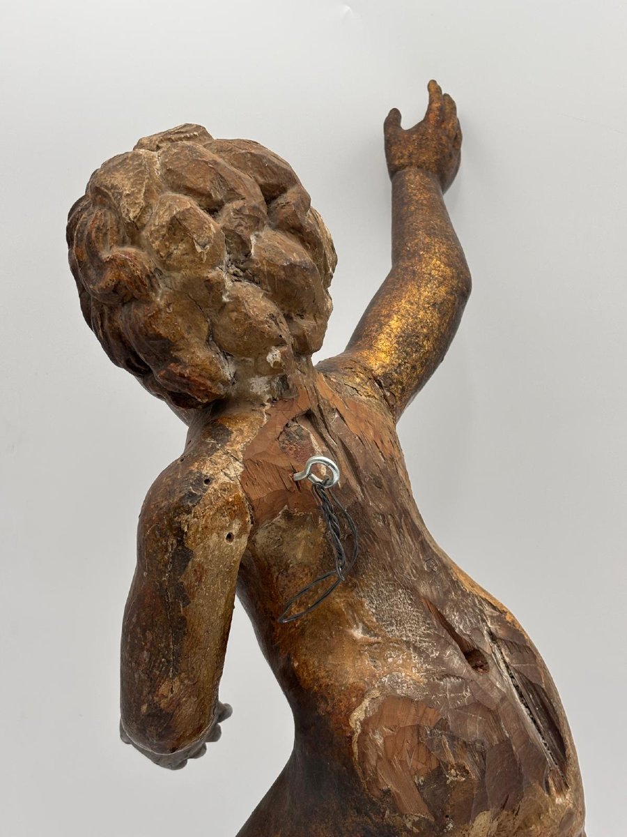 Putto ligneo dorato – Italia, XVIII secolo-photo-4