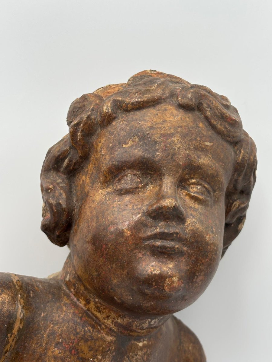 Putto ligneo dorato – Italia, XVIII secolo-photo-4
