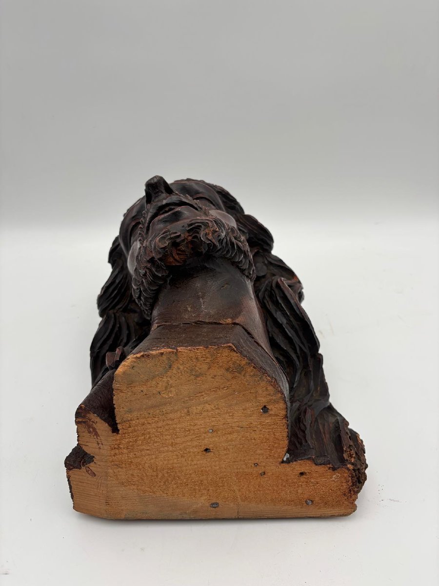 Testa di Cristo in legno intagliato – Italia, XVIII secolo-photo-2