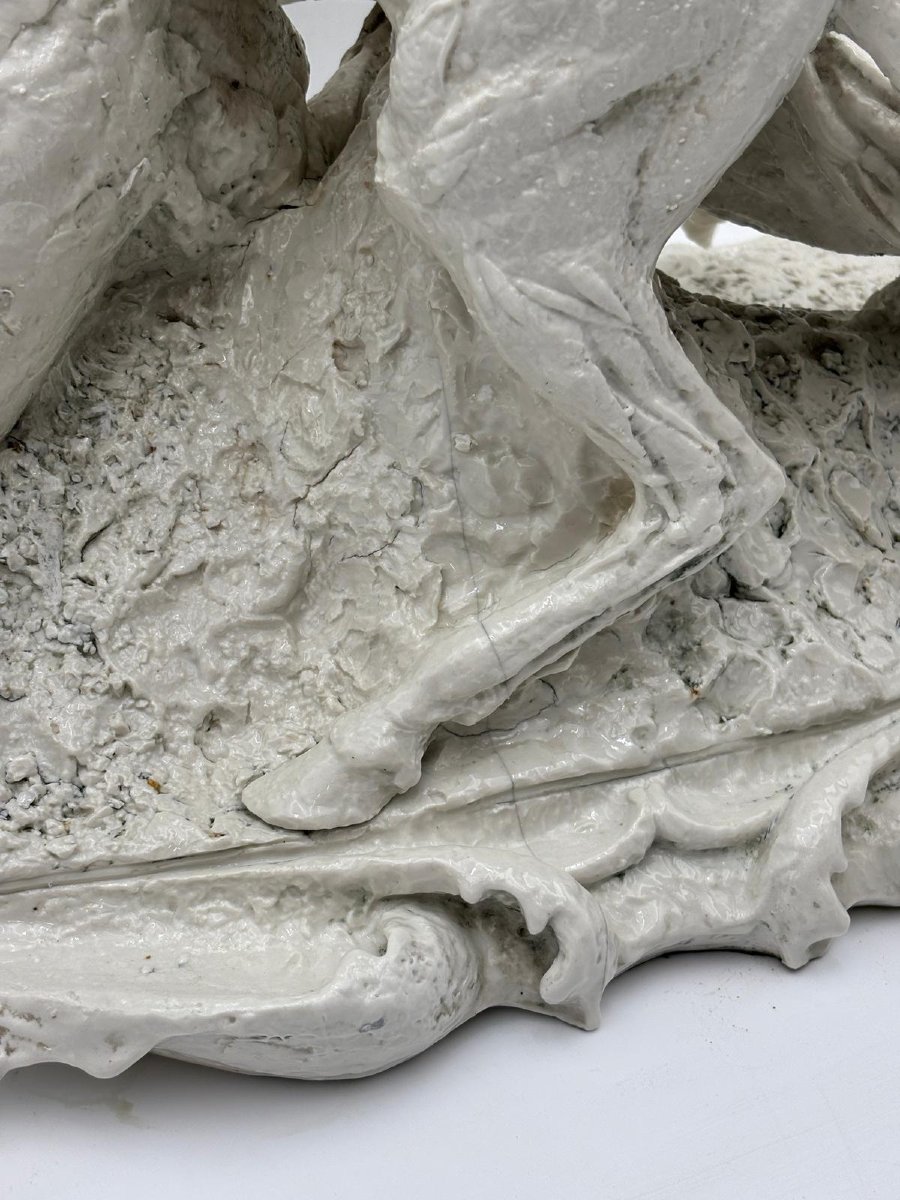 Gruppo scultorio raffigurante la lotta dei cavalli – inizi del XX secolo-photo-5