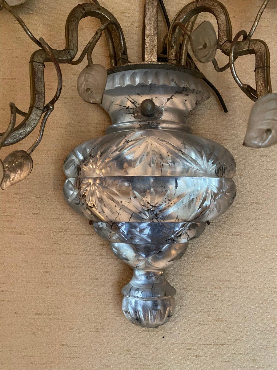 Grande aplique stile Luigi XV a 3 luci-photo-2