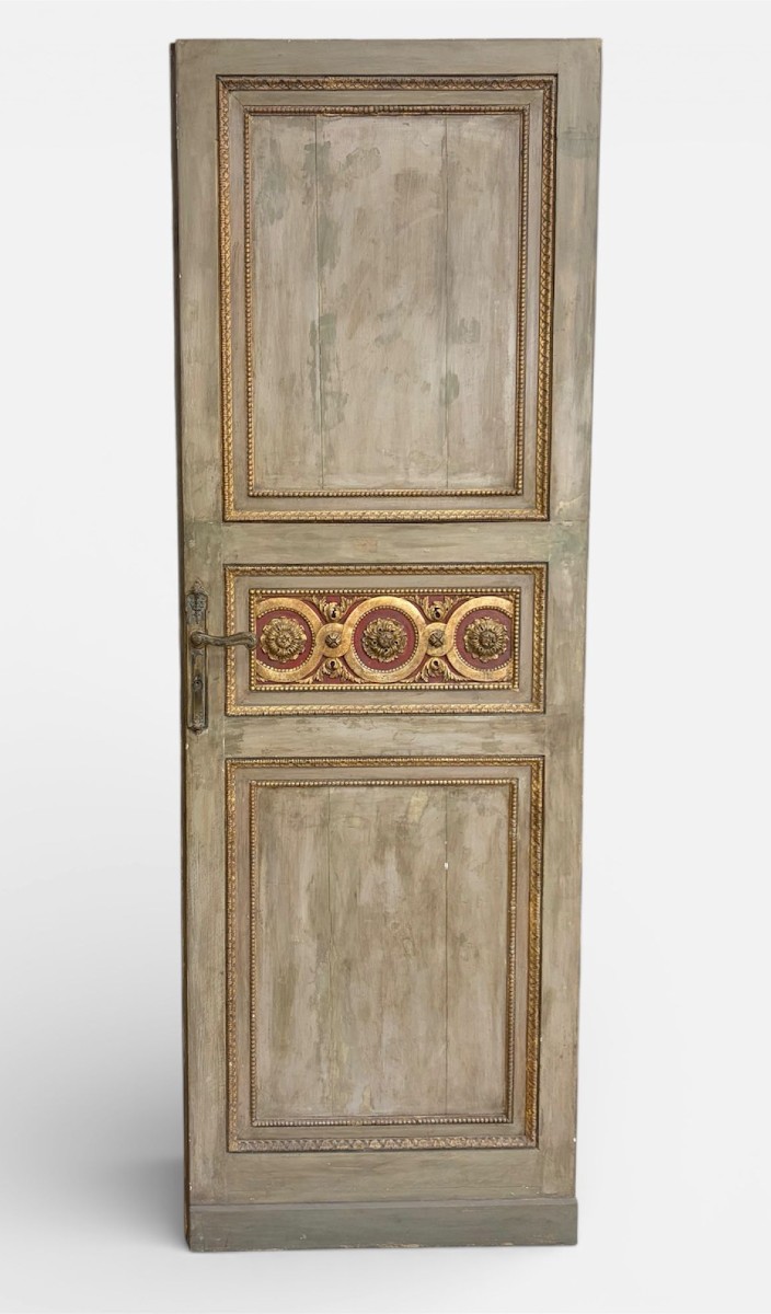 porta a quattro ante in legno intagliato e dorato, decorata su entrambi i lati – Italia, fine X-photo-4