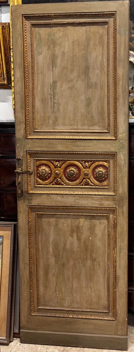 porta a quattro ante in legno intagliato e dorato, decorata su entrambi i lati – Italia, fine X-photo-3