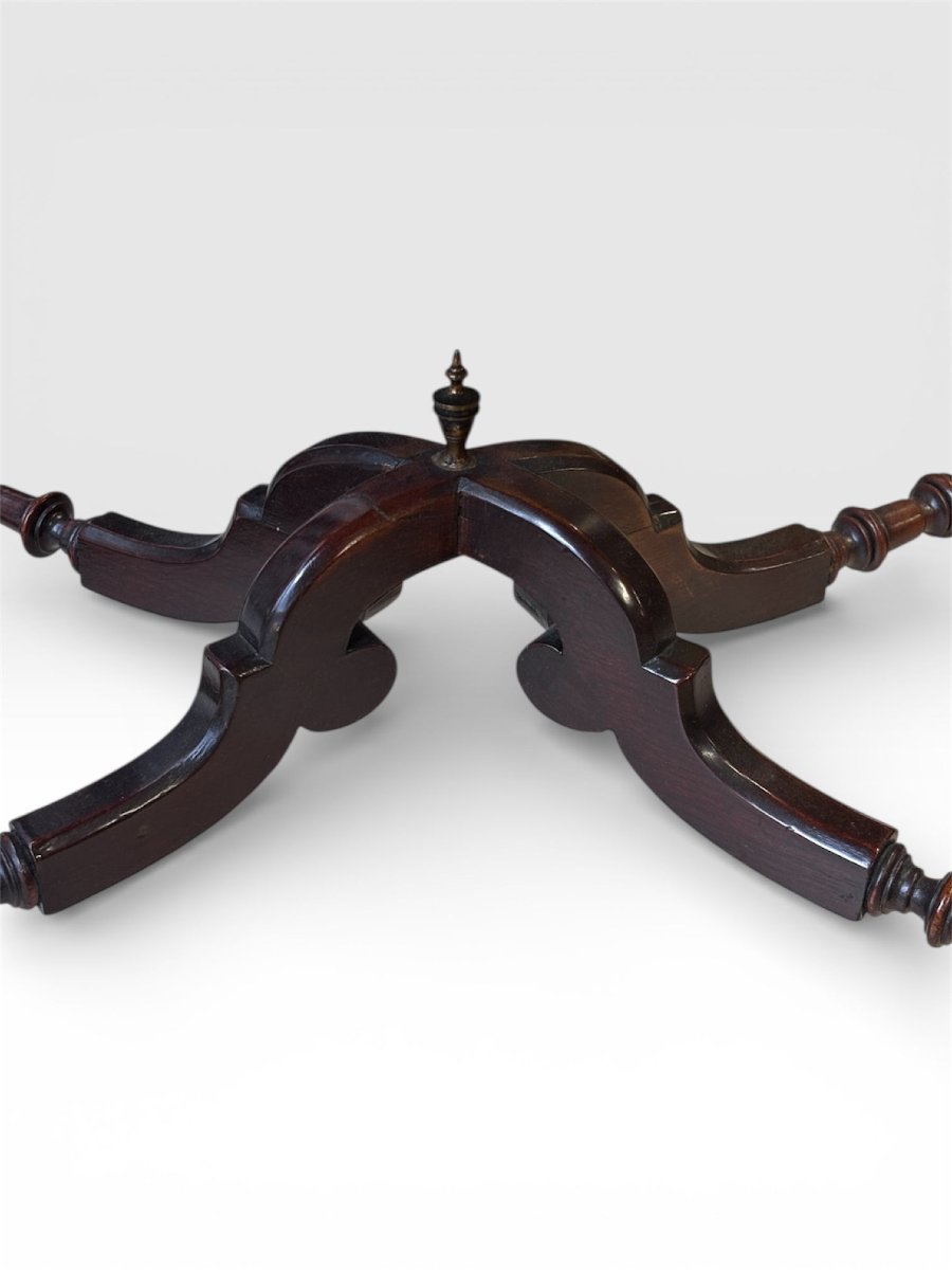 Tavolino da lavoro inglese in radica di olmo  Inghilterra, XIX secolo-photo-1