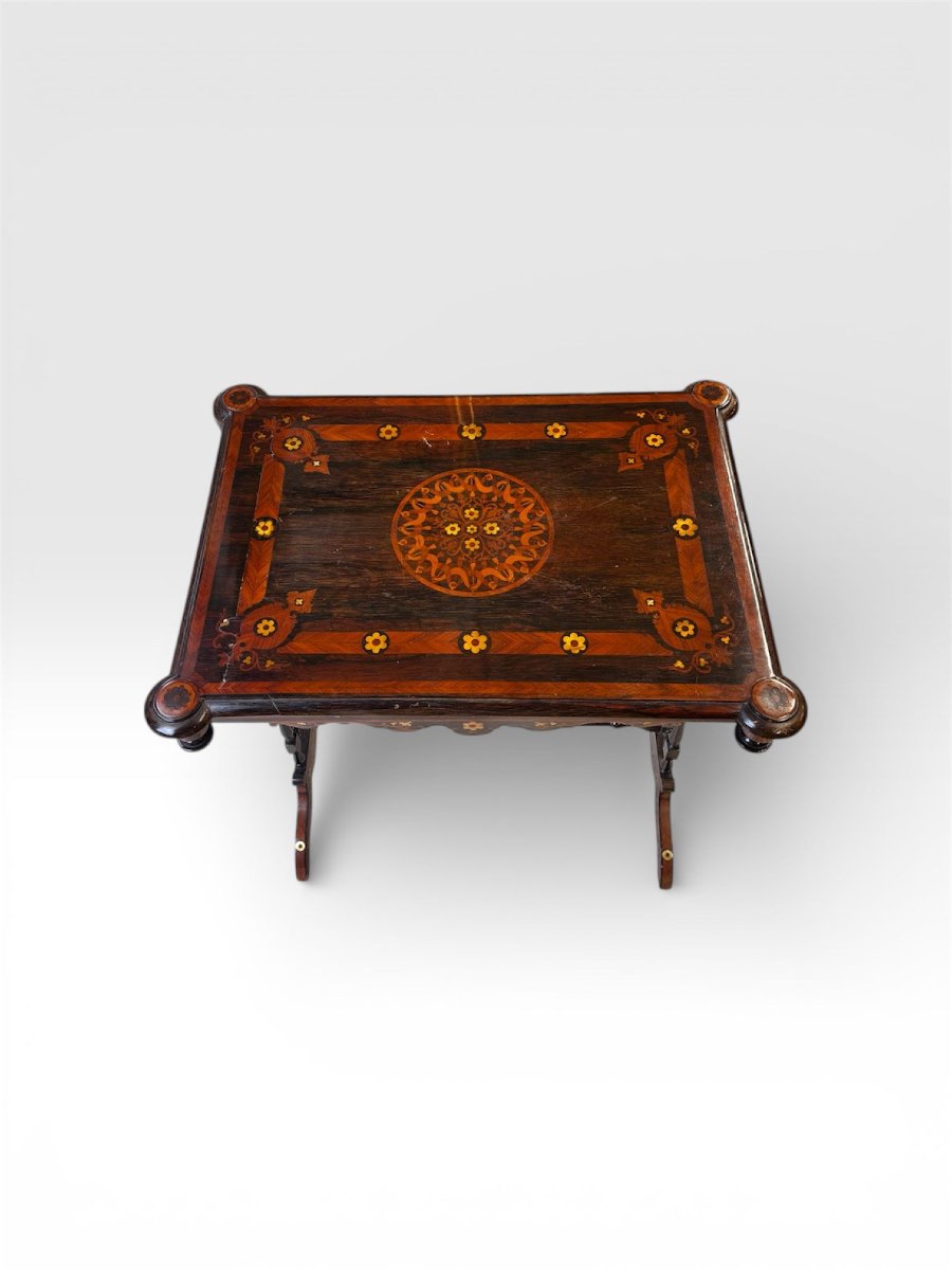 Tavolino inglese intarsiato – Seconda metà XIX secolo-photo-4