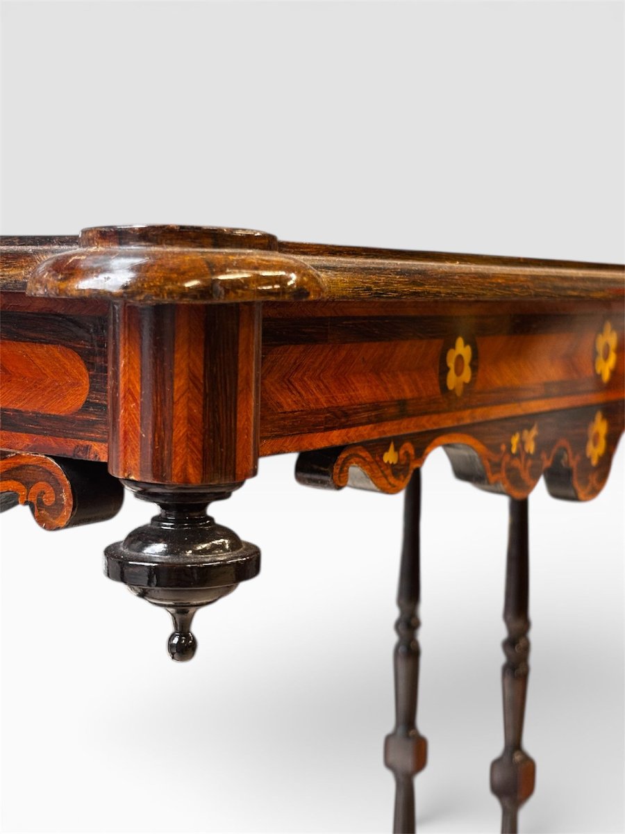 Tavolino inglese intarsiato – Seconda metà XIX secolo-photo-1