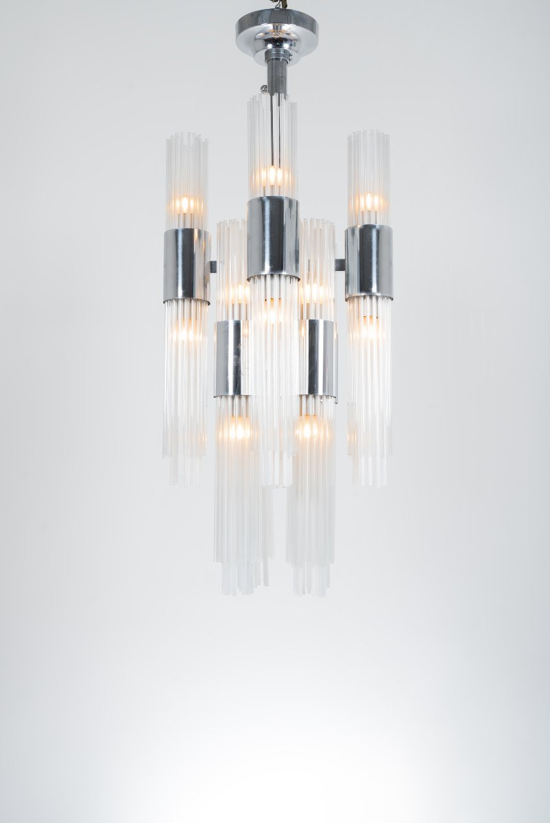 Venini lampada a sospensione, produzione Murano. Italia 1970.-photo-2