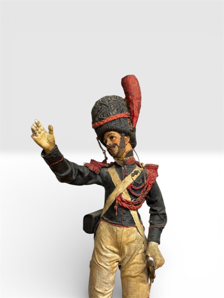 Coppia di sculture in terracotta policroma raffiguranti soldati – Manifattura trapanese, XVIII -photo-5