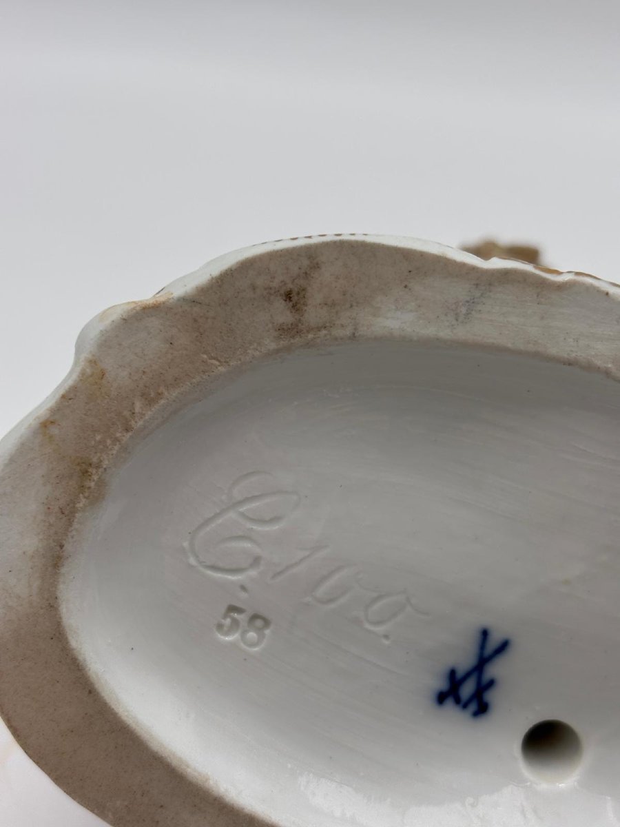 Putto giardiniere firmato Acier – Meissen-photo-4