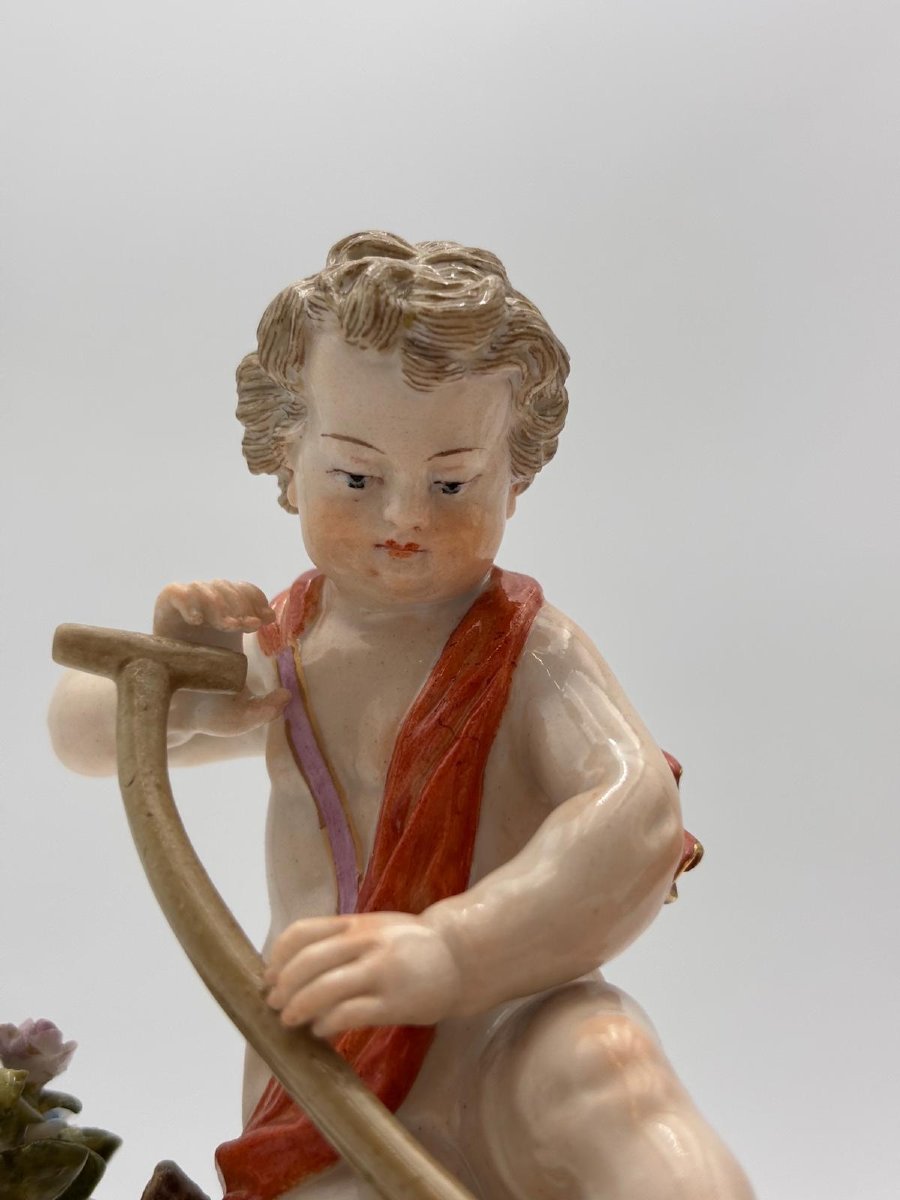 Putto giardiniere firmato Acier – Meissen-photo-4