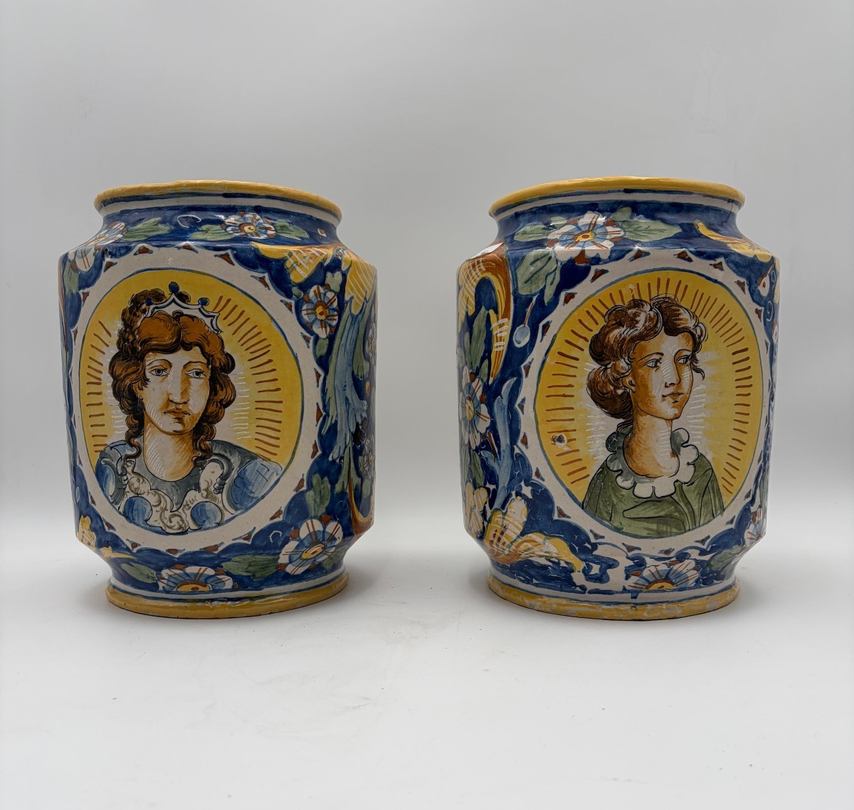 Coppia cilindri XVIII secolo “Caltagirone”