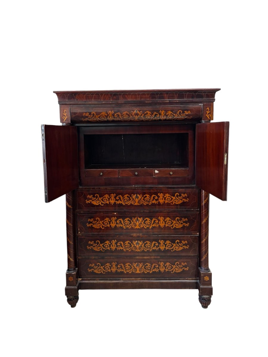 Chiffonier Carlo X, Ebanisteria Palermitana del XIX secolo.-photo-1