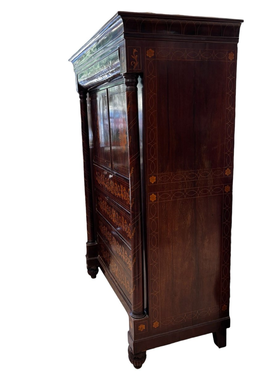 Chiffonier Carlo X, Ebanisteria Palermitana del XIX secolo.-photo-4