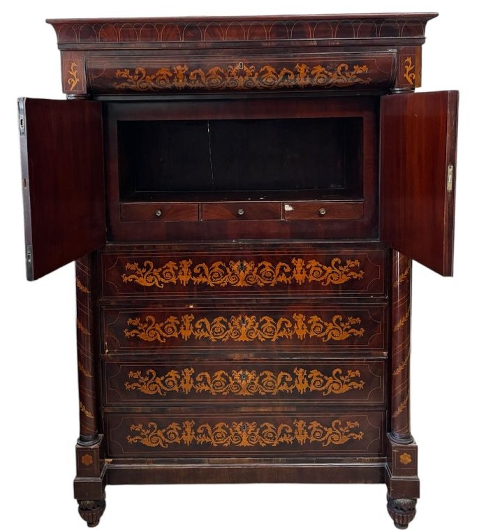 Chiffonier Carlo X, Ebanisteria Palermitana del XIX secolo.-photo-1