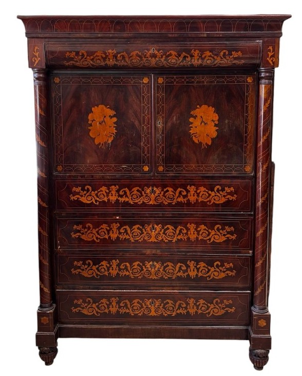 Chiffonier Carlo X, Ebanisteria Palermitana del XIX secolo.