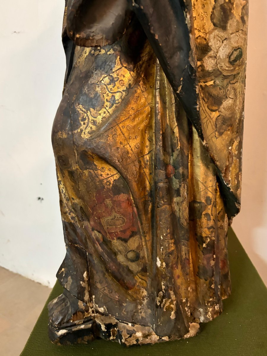 Scultura lignea policroma e dorata –San Luca Evangelista -photo-6