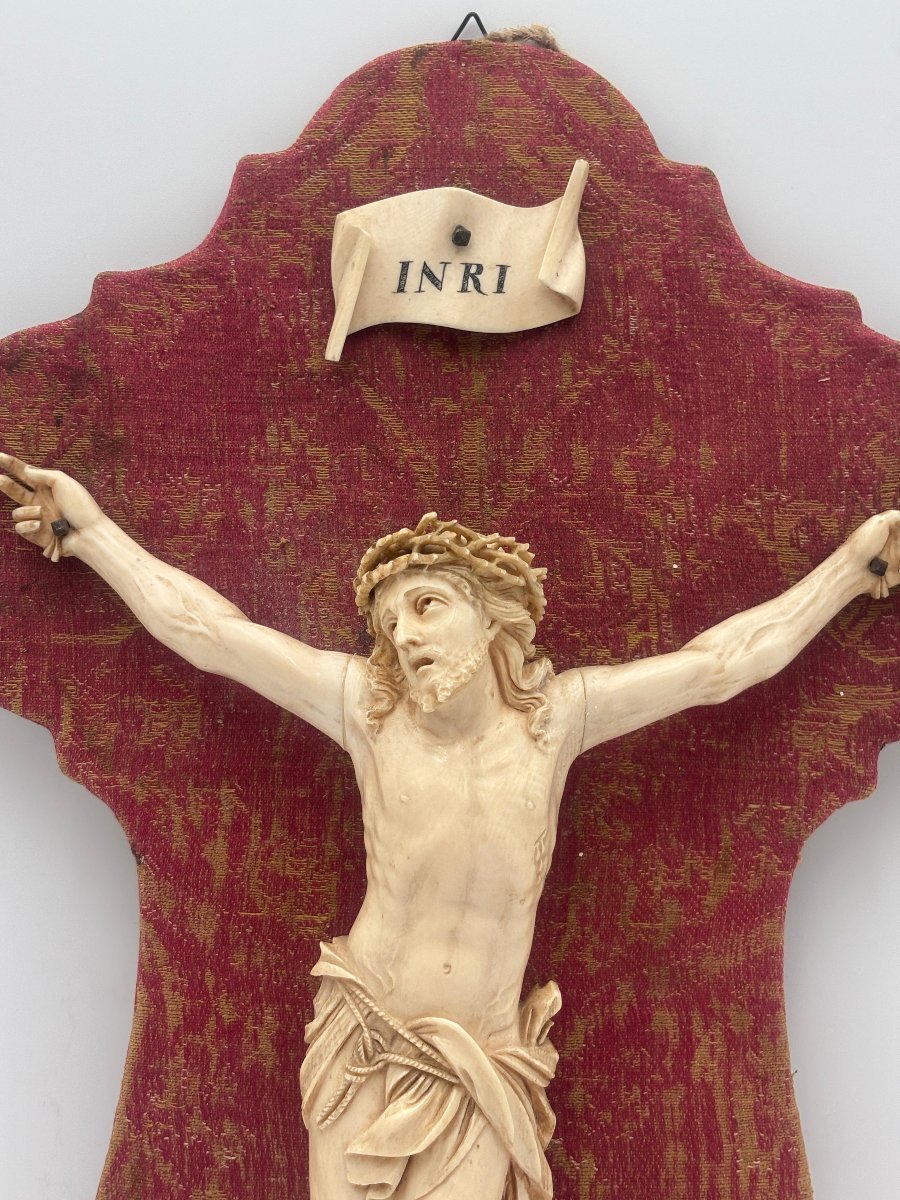 Grande cristo in avorio scolpito-photo-2