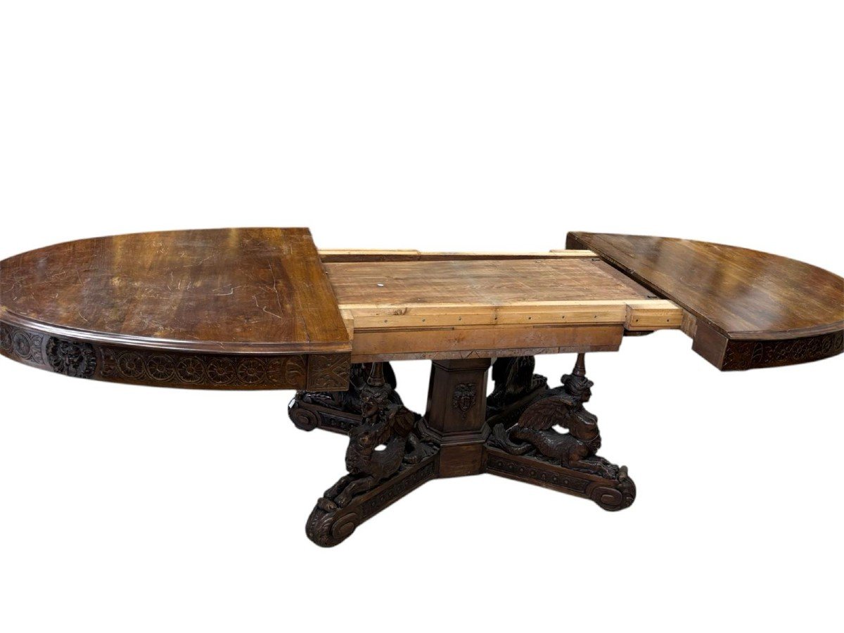 Importante tavolo da pranzo allungabile. Sicilia seconda metà del XIX secolo. -photo-3