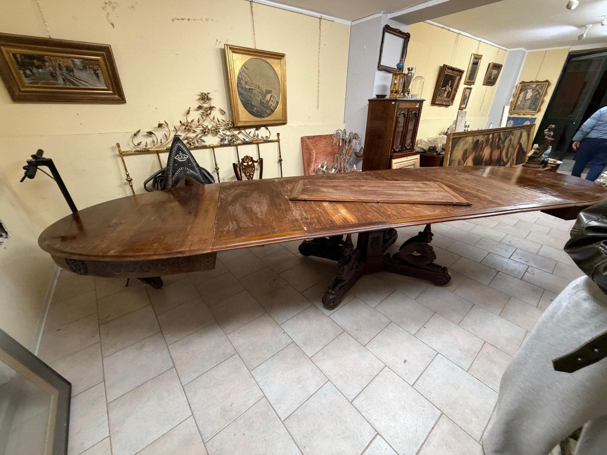 Importante tavolo da pranzo allungabile. Sicilia seconda metà del XIX secolo. -photo-1