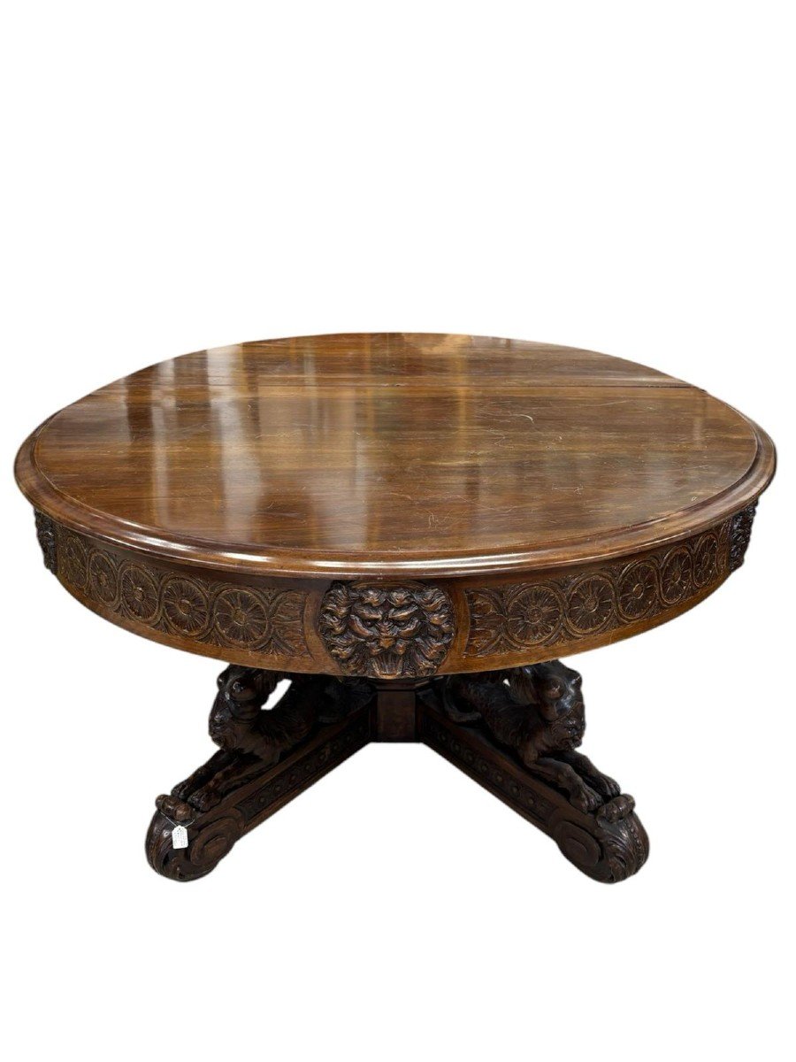 Importante tavolo da pranzo allungabile. Sicilia seconda metà del XIX secolo. -photo-4