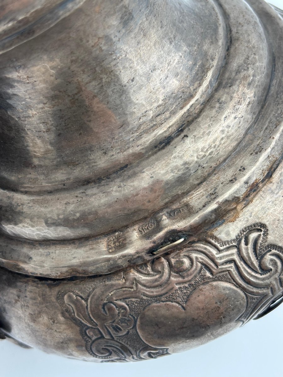 Coppia di lampade votive in argento  Palermo, XVIII secolo-photo-1