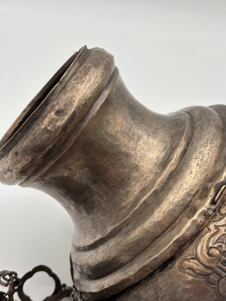 Coppia di lampade votive in argento  Palermo, XVIII secolo-photo-2