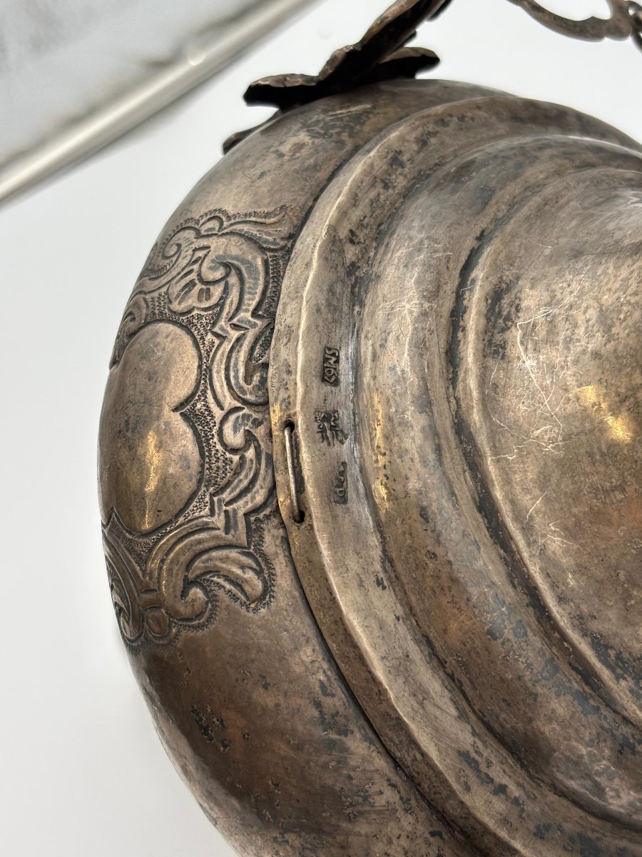 Coppia di lampade votive in argento  Palermo, XVIII secolo-photo-5