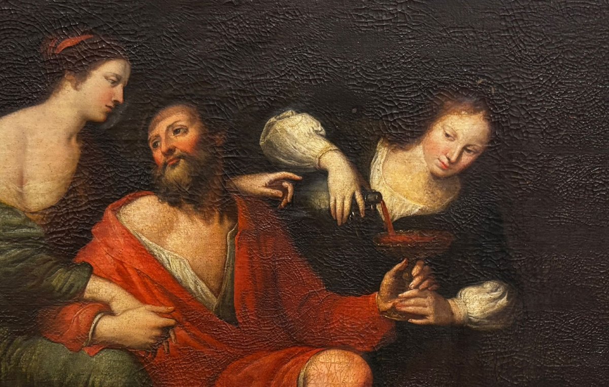 Scuola genovese del XVII secolo – Domenico Fiasella detto “Il Sarzana” (1589-1669), ambito di-photo-2