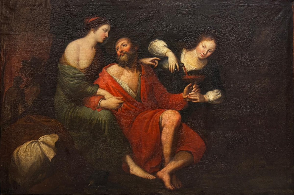 Scuola genovese del XVII secolo – Domenico Fiasella detto “Il Sarzana” (1589-1669), ambito di-photo-4