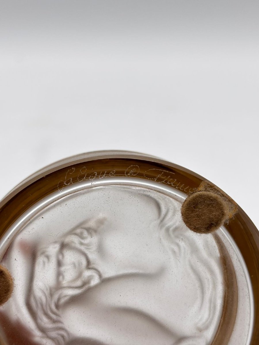 Cofanetto Lalique France in Cristallo Satinato con Figura Femminile – Art Nouveau-photo-3