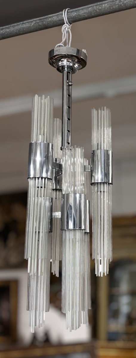 Venini lampada a sospensione, produzione Murano. Italia 1970.-photo-2