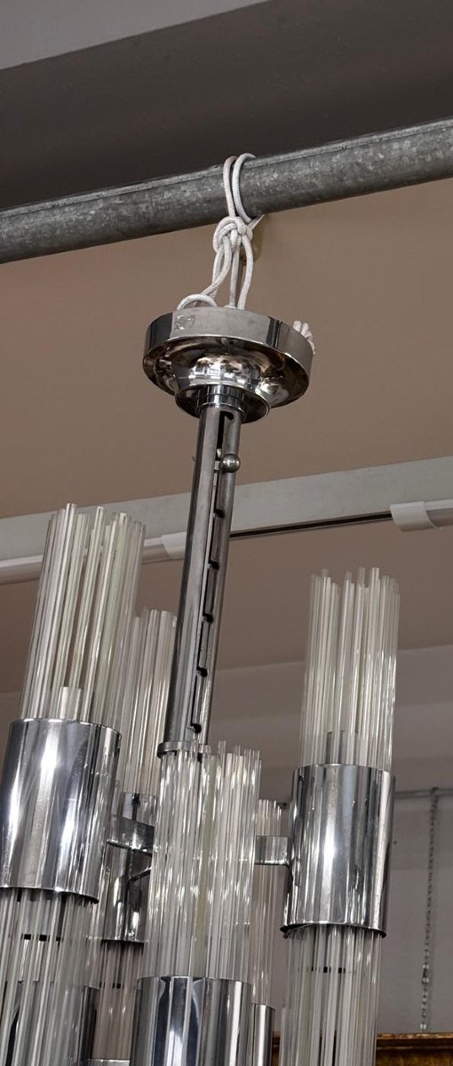 Venini lampada a sospensione, produzione Murano. Italia 1970.-photo-4