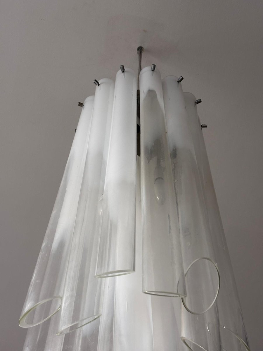 Lampadario a cascata Mazzega, anni ’70.-photo-4