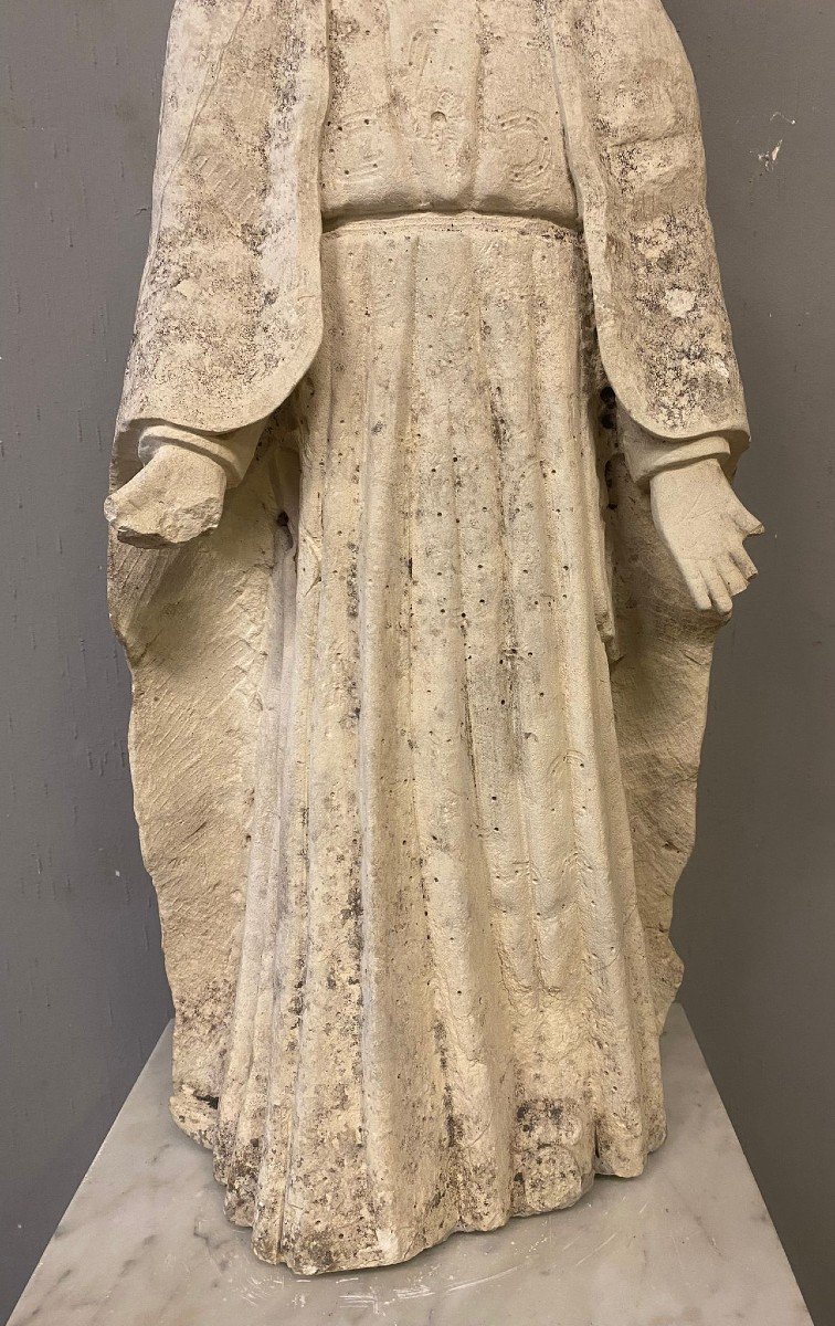 Vergine stante in pietra – Italia centrale, tra la fine del XIV e l’inizio del XV secolo-photo-3