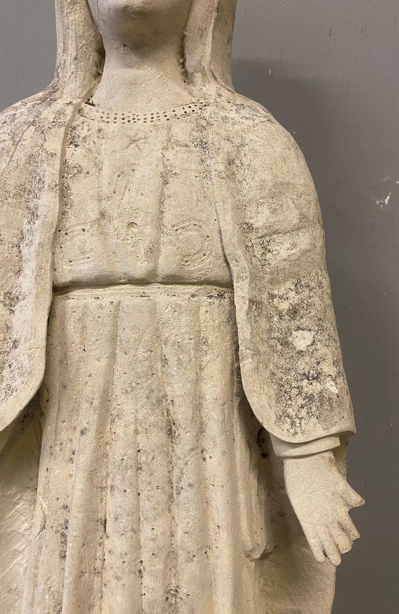 Vergine stante in pietra – Italia centrale, tra la fine del XIV e l’inizio del XV secolo-photo-2