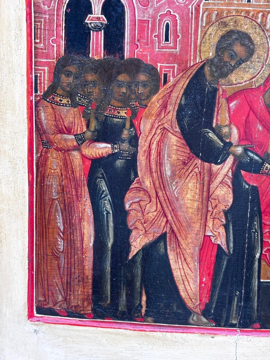 Icona Russa XIX Secolo – Presentazione della Vergine al Tempio-photo-2