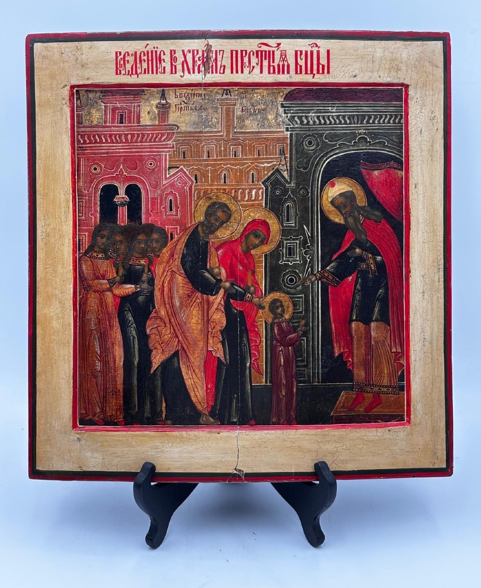 Icona Russa XIX Secolo – Presentazione della Vergine al Tempio