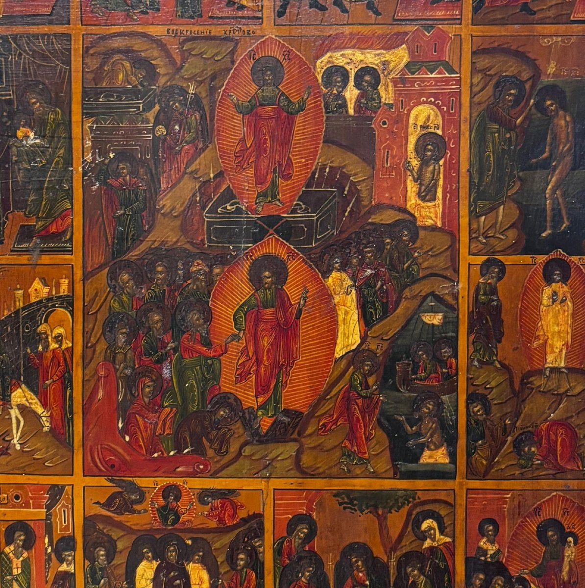 Grande Icona Russa XIX Secolo – Feste Liturgiche (Menaion)-photo-3