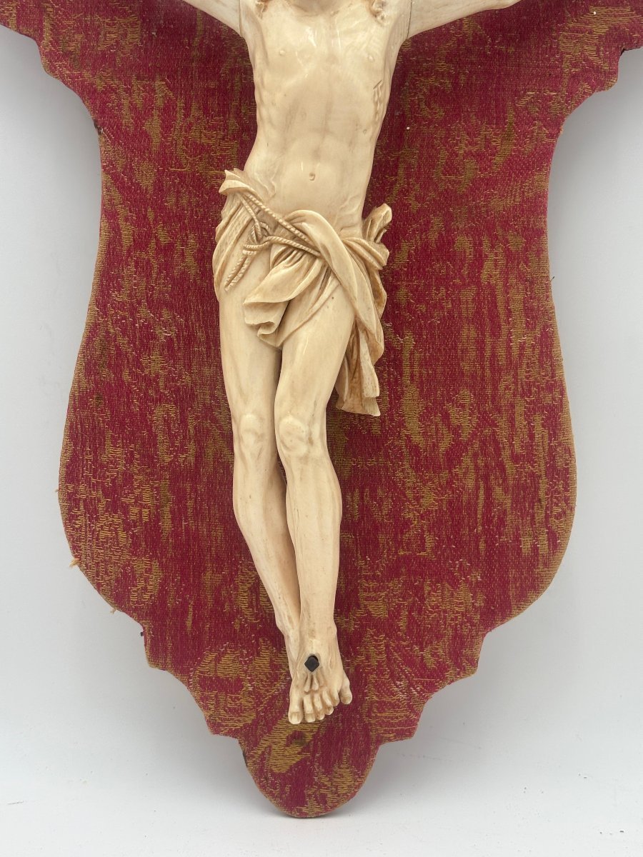 Grande cristo in avorio scolpito-photo-2
