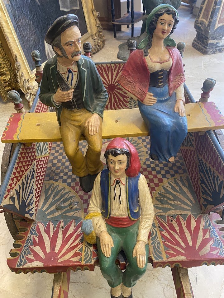 MANIFATTURA TRAPANESE PRIMA METÀ XX SECOLO,Carretto Siciliano-photo-3