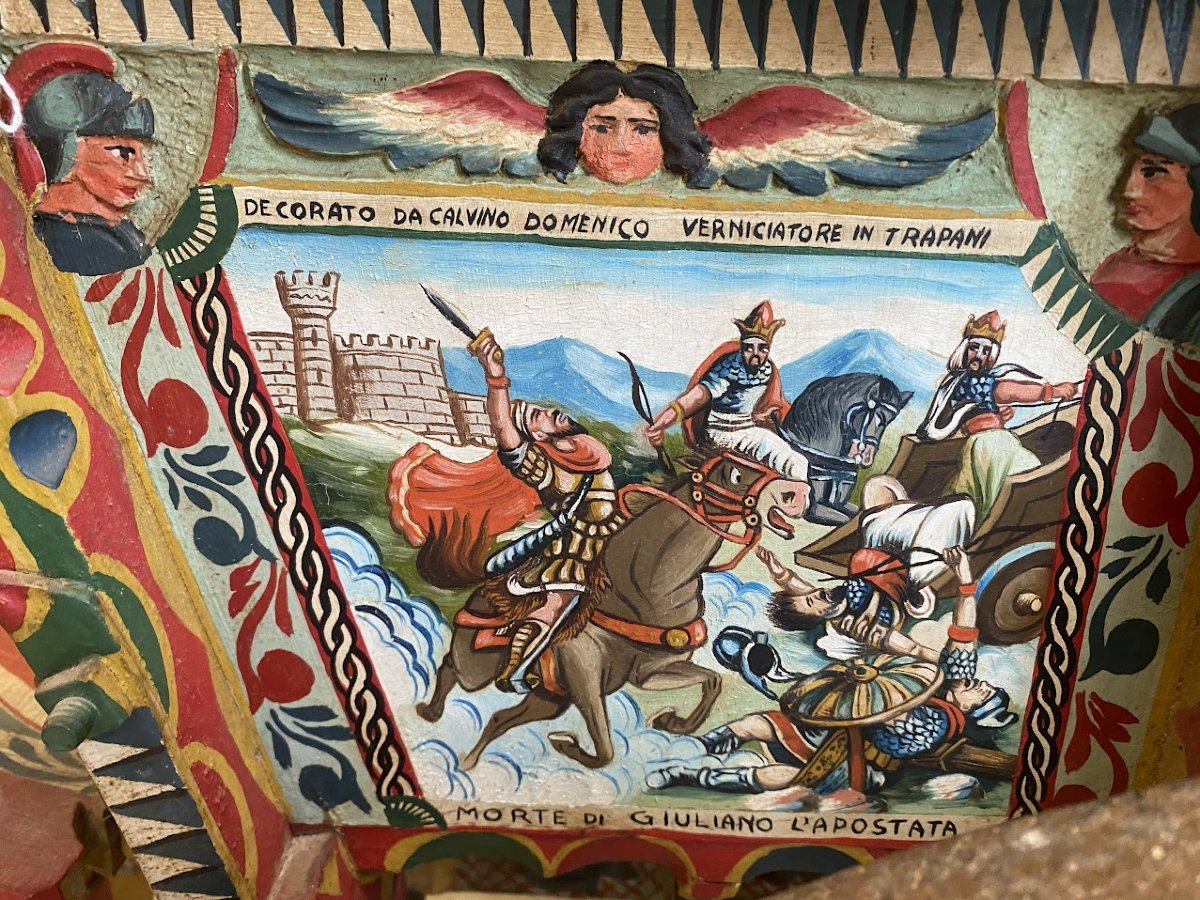 MANIFATTURA TRAPANESE PRIMA METÀ XX SECOLO,Carretto Siciliano-photo-3