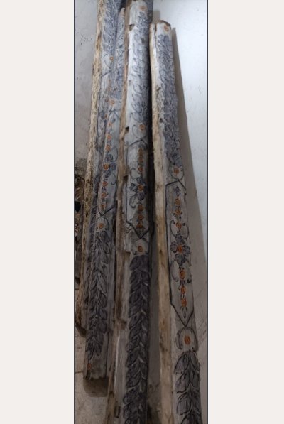 Antiche travi in legno dipinte-photo-3