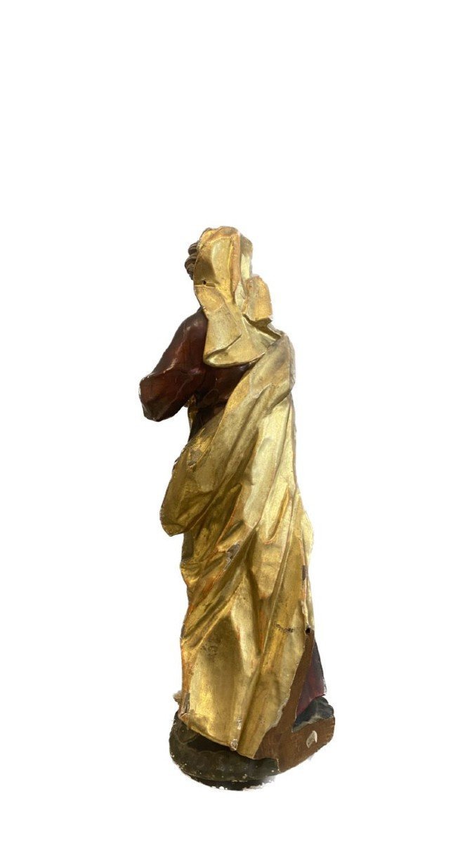 Scultura in legno policrama, sicilia XVII sec.-photo-3