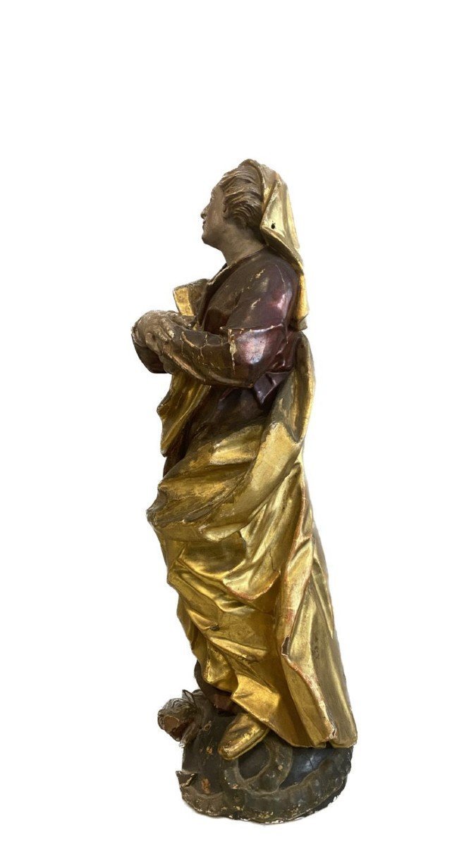 Scultura in legno policrama, sicilia XVII sec.-photo-4