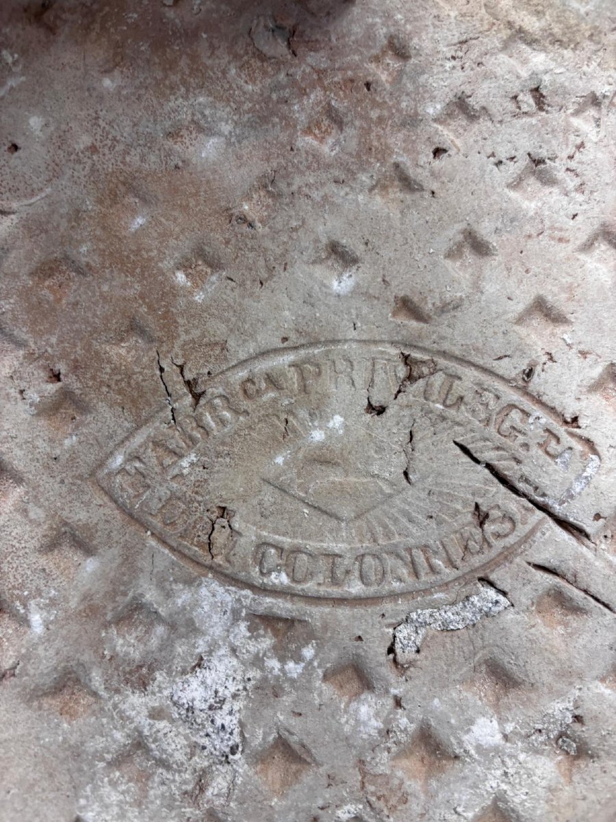 Pavimento in Maiolica Antica con Rosone Centrale –" Fabbrica Privileggiata dei Colonnesi" – ca.-photo-4